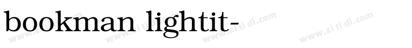 bookman lightit字体转换